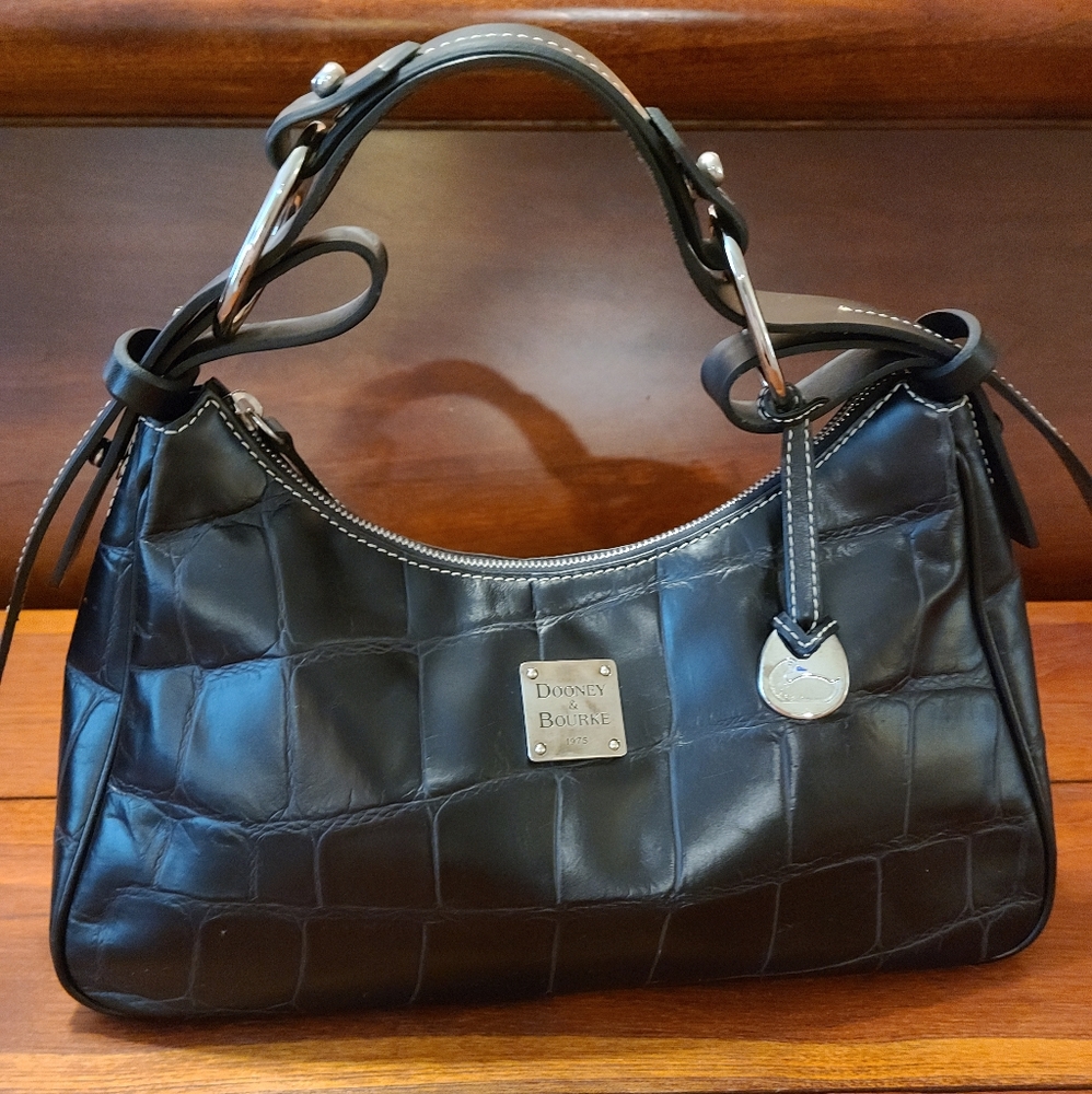 Dooney & Bourke Black Croc embossed purse